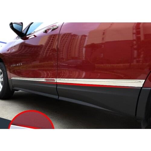 For Chevrolet Equinox 2018-2019 2020 Steel Side Door Body Bottom Cover Trim 4pcs Car modification Auto parts