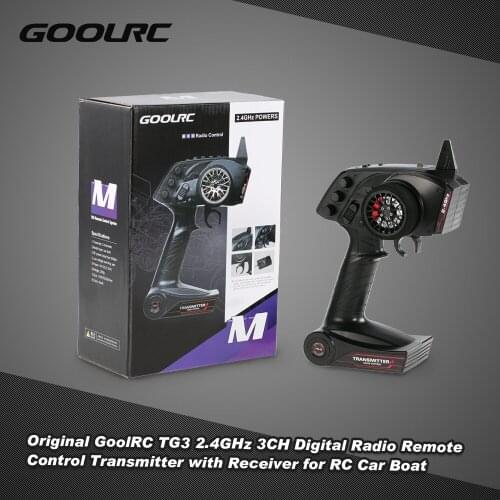 GoolRC TG3 2.4GHz 3CH Digital Radio Remote Control Transmitter with Receiver for RC Car Boat Parts Accessories
