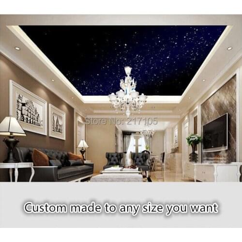 Customize the Milky Way Star Wallpapers for ceiling bedroom background wall interior decoration fresco vinyl wallpaper