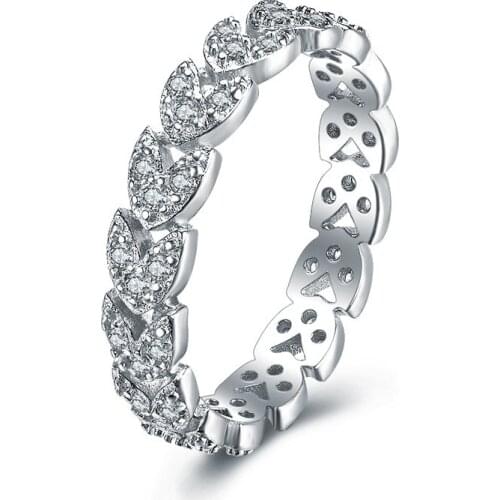 Simple Small Thin Ring Female Fashion Exquisite Silver Color Zircon Paved Cz Stones Delicate Female Engagement Jewelry Zk40