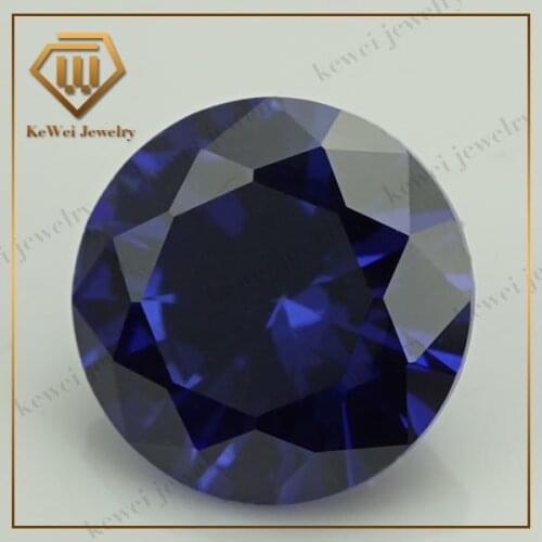 Dark Tanzanit color Cubic Zirconia Stone 5.25mm-8mm AAAAA Synthetic Gemstone Round Shape Cubic Zirconia Stone