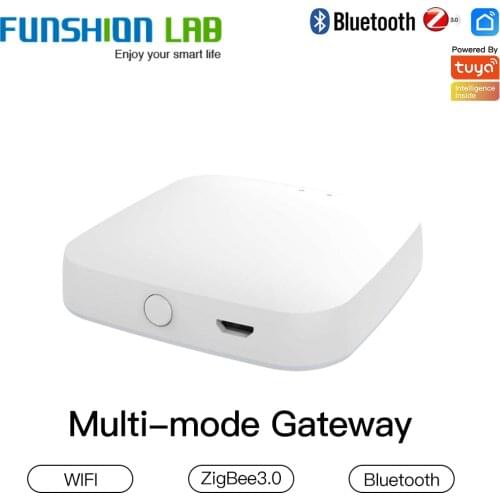 Multi-mode Smart Gateway ZigBee WiFi Bluetooth Mesh Hub Work with Tuya Smart App Voice Control via Alexa Google Home