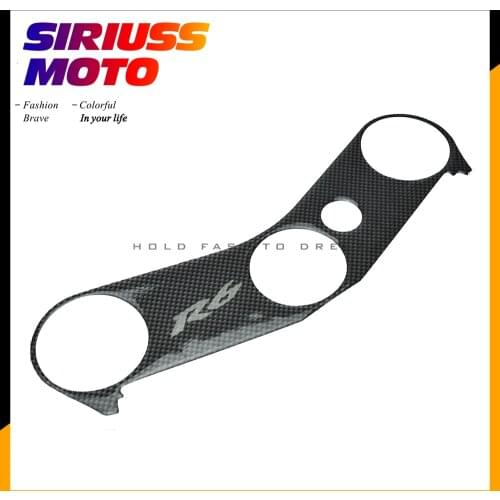Motorcycle Top Triple Clamp Yoke R6 Sticker Central Console Carbon Fiber Pattern Case for YAMAHA YZF600 R6 2006 2007
