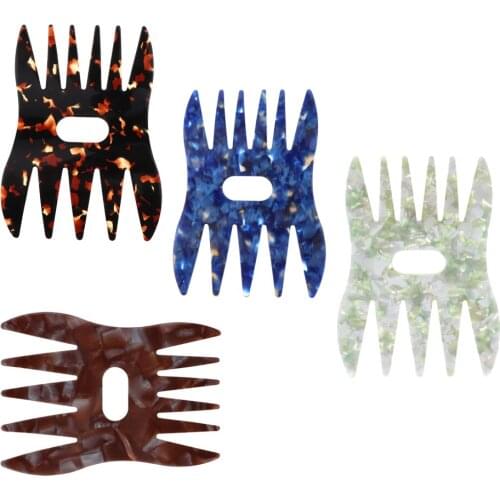 Men’s Plastic Dual Sides Hair Pick Comb, Smooth No Frizz Anti-static Afro Hair Lift Beard Styling Comb Brush