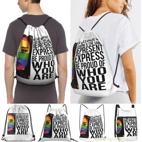 Men Outdoor Travel Drawstring Backpack Bags Lauren Jauregui - Representation Women 2021 Sports Travel Bag Fitness Swimming Bag