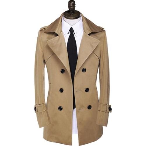 Mens trench coats spring autumn man Middle length coat men clothes slim fit overcoat long sleeve 2020 new designer S - 9XL
