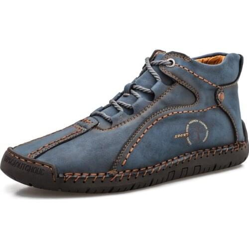 New outdoor mens boots high top casual mens shoes fashion handmade shoes comfortable ankle boots zapatillas hombre Plus sizi48