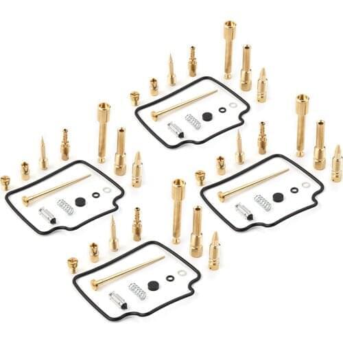 4Sets For Honda CB750 Seven Fifty RC42 1992-2008 Carburetor Rebuild Kits Jet Needle Card Repair