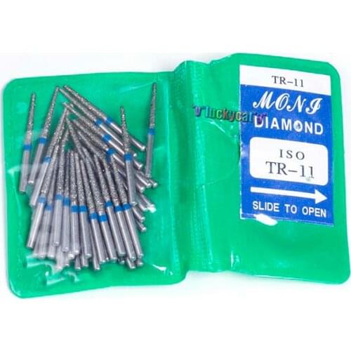New Dental Diamond TR-11 High Speed Burs TR series for Polishing Smoothing 50pcs