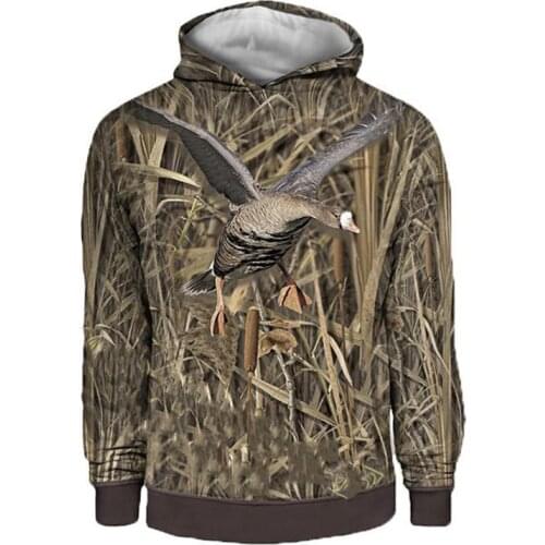 Hunting Camo Wild Duck 3D Print Hooded Sweatshirts Unisex Fashion Casual Streetwear Long Sleeve Hoody Shirts Men Hoodies