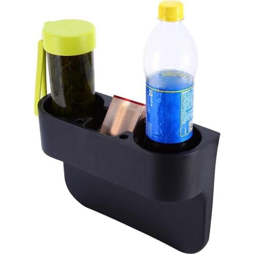 Auto Truck Car Seat Drink Cup Holder Valet Beverage Can Bottle Food Mount Stand Box Organizer Multifunction Vehicle Tool Black