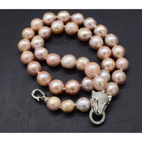 Freshwater pearl pink reborn keshi DROP baroque 9-10MM necklace 18inch nature wholesale FPPJ
