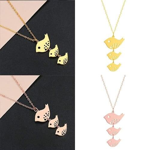 Romantic Forever Love Bird Necklace Stainless Steel Accessories Jewelry Clavicle For Lover Gift
