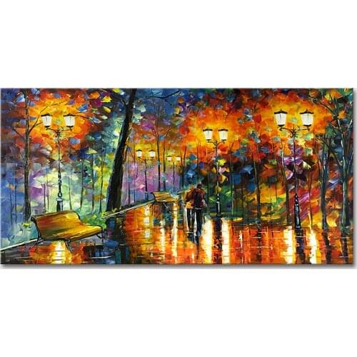 Hand Painted Canvas Oil Paintings Modern Abstract Palette Knife Landscape Wall Art Pictures For Living Room Home Decor No Framed