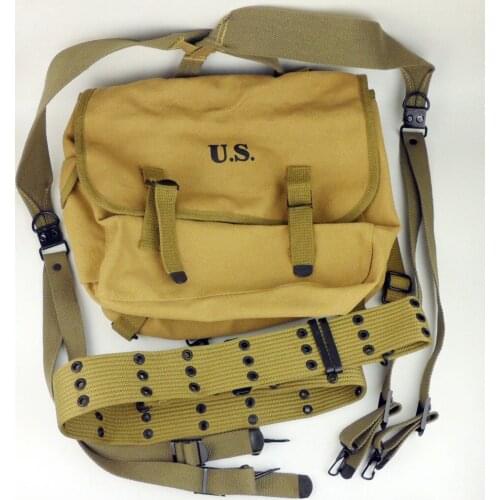 WWII US M36 Haversack Backpack S Belt X Suspenders Strap US Outer Waistband