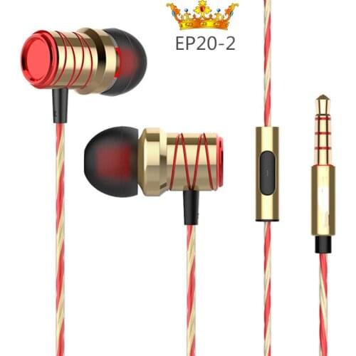 Crystal Box In-ear Headphones with HIFI Bass Stereo with Microphone Metal 3.5mm Earphones for iPhone /Samsung Phone Go pro MP3