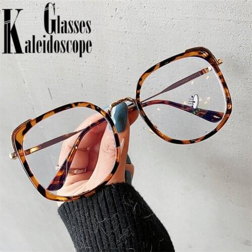 Sexy Cat Eye Glasses Frame Women Anti Blue Light Eyeglasses Men Vintage Oversized Spectacle Frames Myopia Prescription Eyewear