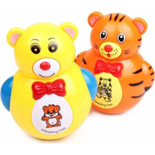 Light Music Tumbler Baby Educational Toys 0-1-2-3 Years Bear Tiger Model Plastic Sports 2021