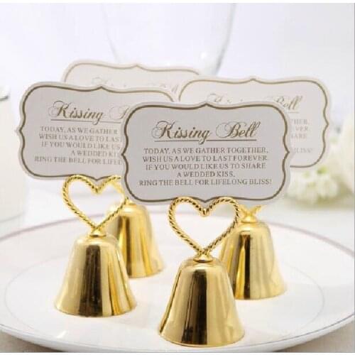 1pc Wedding Seat Clip Kissing Bell Lucky Elephant Table Seat Card Holder