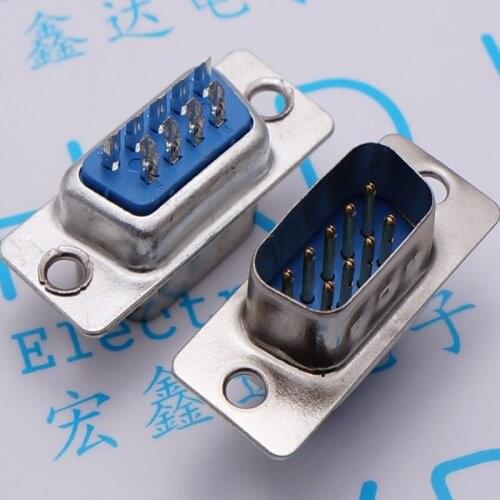 100pcs/lot Welding wire DB9 welding head DB9 DB9 needle male male connector RS232 serial RS232