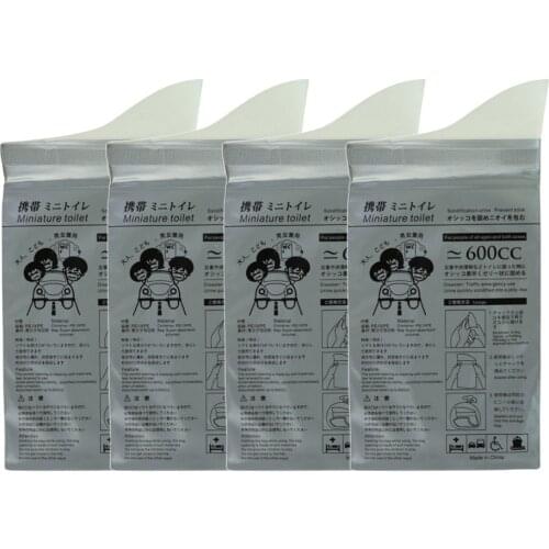 4pcs Portable Disposable Urinal Urine Wee Toilet Bags Camping Car Emergency