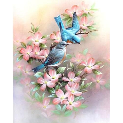 5D DIY diamond embroidery Lucky birds on the tree diamond painting Cross Stitch full square Rhinestone mosaic decoration fc499