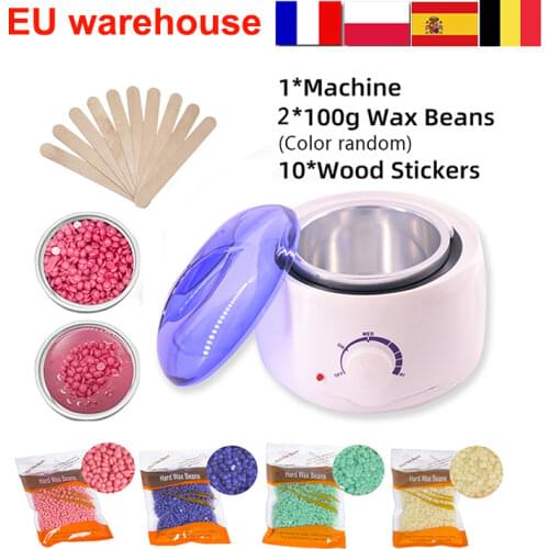 Wax Machine Heater Wax Dipping Pot Hair Removal Wax Beans Wood Stickers Waxing Kit Cera Depilatoria Depilation Epilator