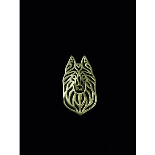 Belgian Groenendael brooch of plate silver fashion jewelry