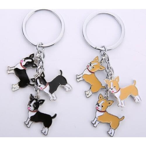 Chihuahua keychain key ring for women dog key chain key holder cute portachiavi chaveiro llaveros bag charm