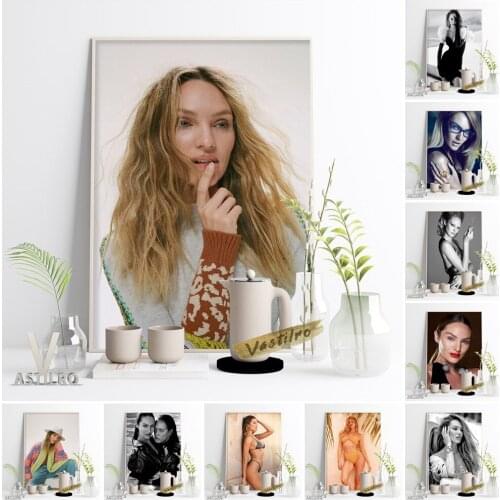 Candice Swanepoel Sexy Angel Model Poster Star Art Portrait Wall Picture Pretty Girl Room Home Decor Fashion Canvas Painting