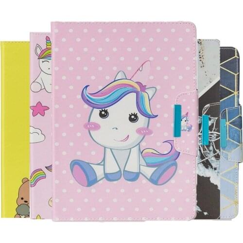 Print Case For Samsung Galaxy Tab S6 T860 T865 10.5 2019 Cartoon Unicorn Leather Cover For Samsung Galaxy Tab S6 Case + FilmPen