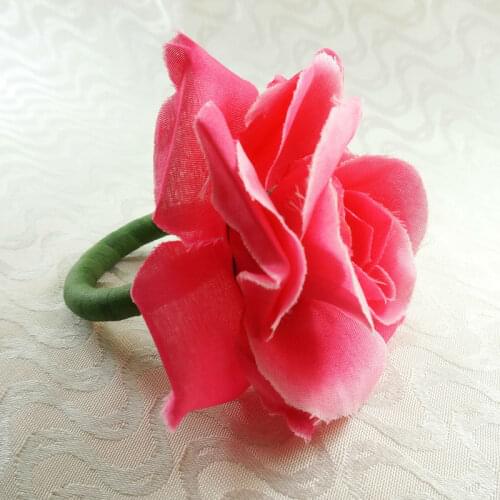 Rose napkin ring, wedding napkin holder