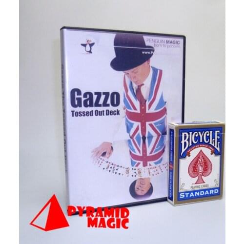 Gazzo Tossed Out Deck DVD ( with Deck ) by Gazzo close up Street mentalism Classic card magic tricks