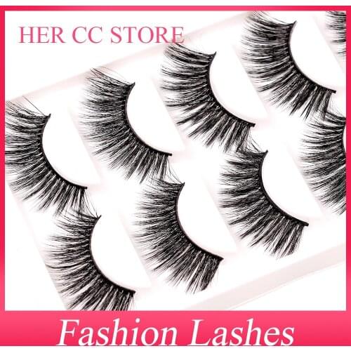 INDIVIDUAL PACKING 5PAIRS FASHION EYELASHES 0.07mm 3D SOFT DRAMATIC NATURAL THICK FALSE EYELASHES HIGH QUALITY MAKUP（A9)