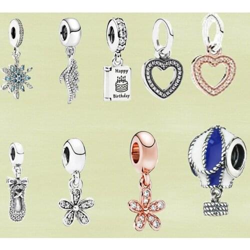 2021 New High-quality Fashion 925 Sterling Silver Fashion Shiny Pendant, Everything Can Bring You Good Luck, Your DIY Pendant