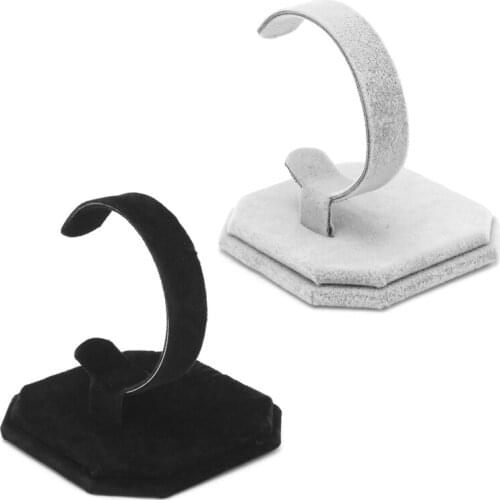 Velvet C Type Design Jewelry Bracelet Bangle Watch Display Rack Stand Holder New