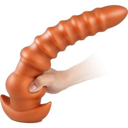 Huge 35CM Overlength Anus Plug Butt beads Massager Soft Silicone Dildo G-spot Clit Stimulator Female Masturbator Anal Sex Toys