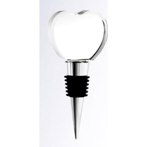 Wholesale Custom Wedding Return Gifts Heart Shaped Crystal Red Wine Stopper For Guests