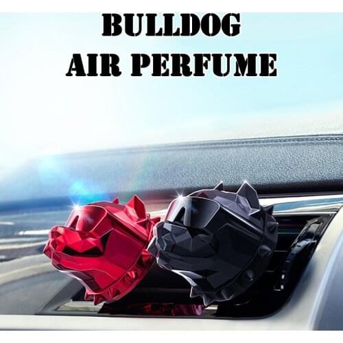 2PCS Creative Bulldog Car Air Freshener Cool Box Car Perfume Refill Good Smell Car Fragrance Perfume Scent Ornament Diffuser