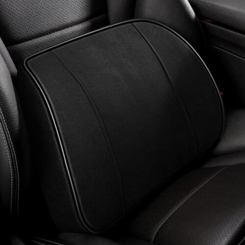 Suede Fabric Car Seat Back Waist Pillow Maybach Design S Class Lumbar Support Rest Pillow for Car Seat Office Chairs
