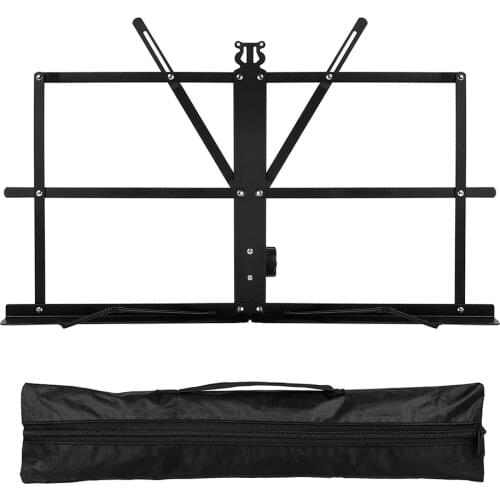 Portable Folding Sheet Music Stand with Adjustable Angle Desktop Music Stand Metal Foldable Book Holder Musical Instruments
