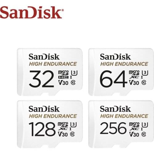 SanDisk Memory Card High Endurance Video Monitoring TF Card 256GB 128GB 64GB 32GB Micro SD Card for Video Monitoring Flash Card