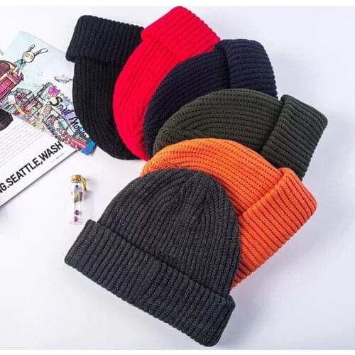 Mingjiebihuo New fashion unisex warm knitted hat factory direct wild colorful autumn and winter wool hat