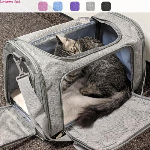 Dog Carrier Bag Soft Side Dog Backpack Cat Pet Carriers Dog Travel Bags Airline Approved Transport For Small Dogs Cats