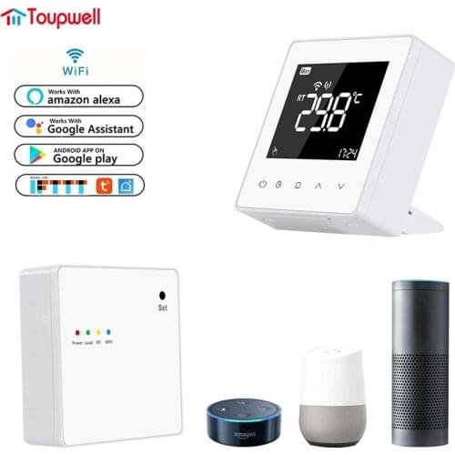 2021 NEW WiFi Smart Thermostat, Electric Floor Heating Water/Gas Boiler Temperature Remote Controller for Google Home, Alexa