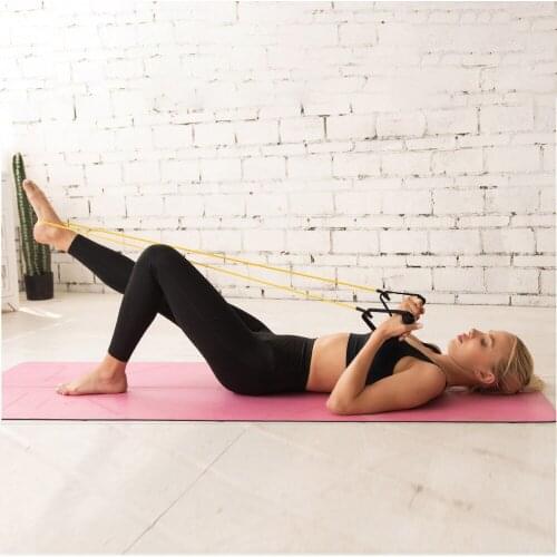 Adult Fitness Multifunctional Pull Chest Expander Natural Latex Elastic Stretch Strength Strong Home Gym Training Rope 4-55LB