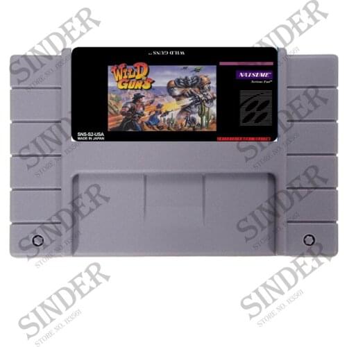 Wild Guns 16 bit Super Game Card For USA NTSC Game Player
