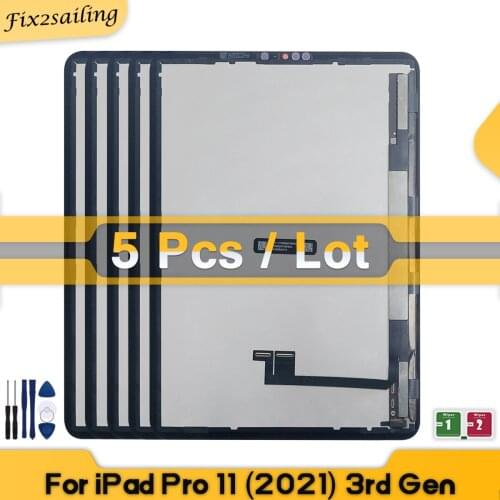 5 Pcs LCD Replacement For iPad pro 11 (2021) 3rd Gen A2301 A2459 A2460 LCD Display Touch Screen Digitizer Tablet Assembly