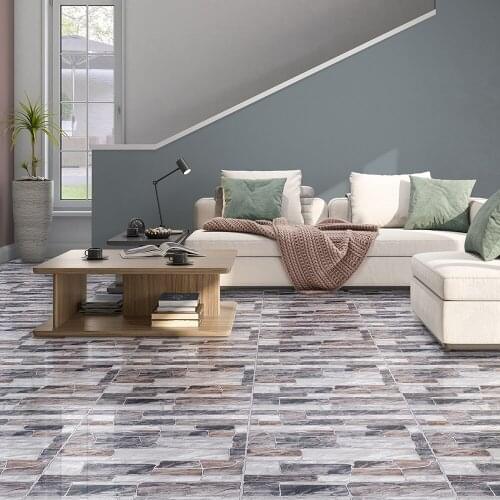 10pcs Imitation Marble Frosted Tiles Wall Stickers Kitchen Bathroom Corridor Floor Wallpaper Non-slip Ground Art Wall Decals