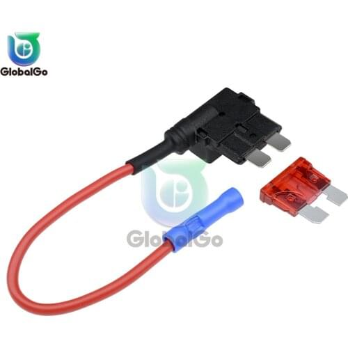 12V Micro/Mini/Standard Size Car Fuse Holder Add-a-circuit TAP Adapter with 10A Micro Mini Standard ATM Blade Fuse